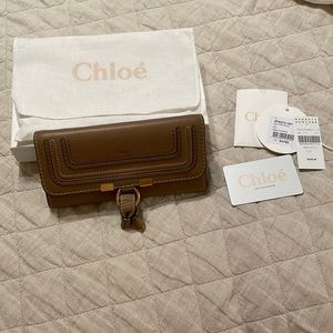 Chloe Marcie Long Wallet- Color Nut